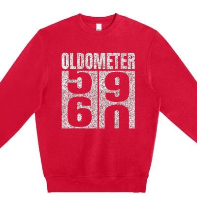 60th Birthday Oldometer 59-60 Vintage Funny Gifts M.e.n WoM.e.n Premium Crewneck Sweatshirt