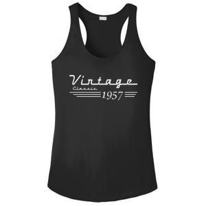 65th Birthday Present Gift Born in 1957 Birthday Ladies PosiCharge Competitor Racerback Tank