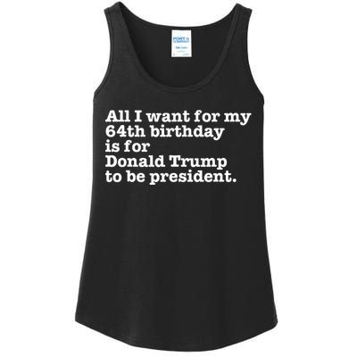 64th Birthday Pro Donald Trump President Funny Gag Gift Joke Ladies Essential Tank