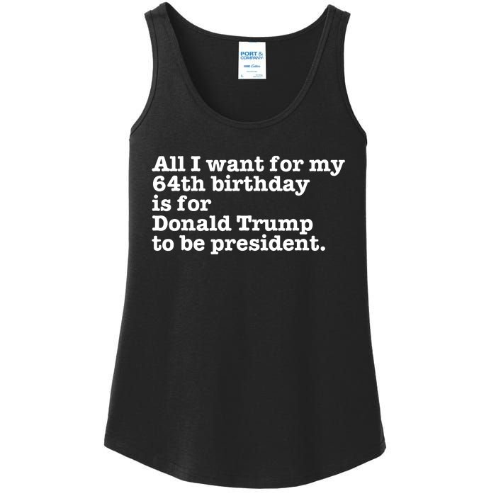 64th Birthday Pro Donald Trump President Funny Gag Gift Joke Ladies Essential Tank