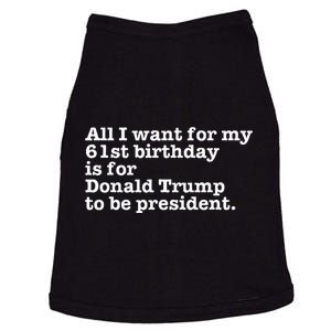 61st Birthday Pro Donald Trump President Funny Gag Gift Joke Doggie Tank