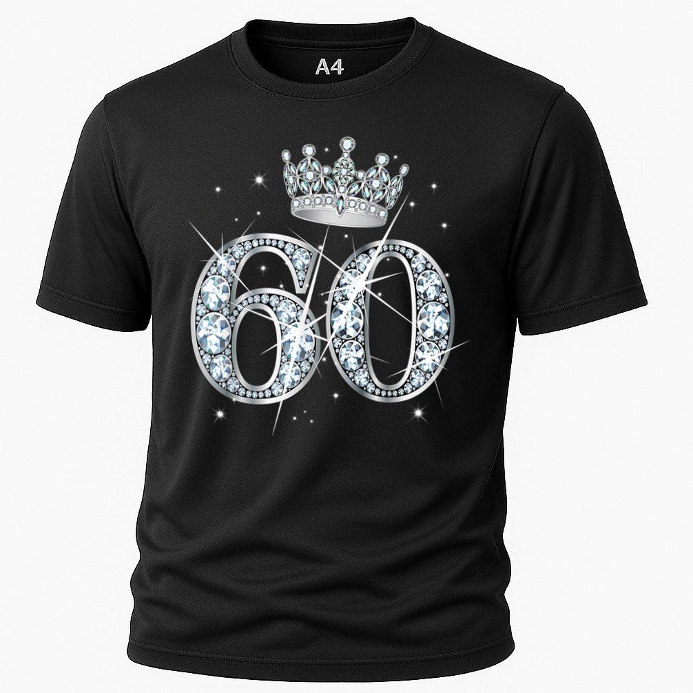 60th Birthday Queen Wo diamond crown 60 Year Old Gifts Cooling Performance Crew T-Shirt