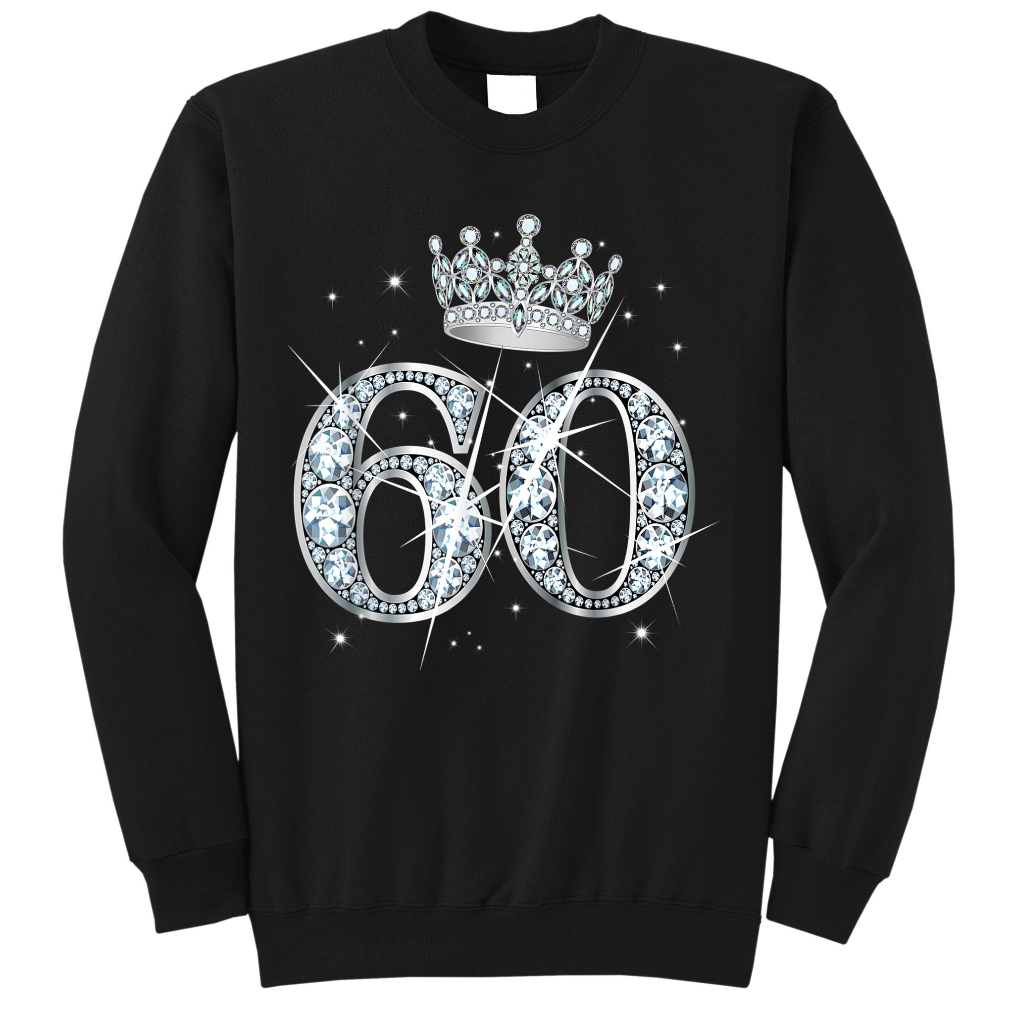 60th Birthday Queen Wo diamond crown 60 Year Old Gifts Sweatshirt