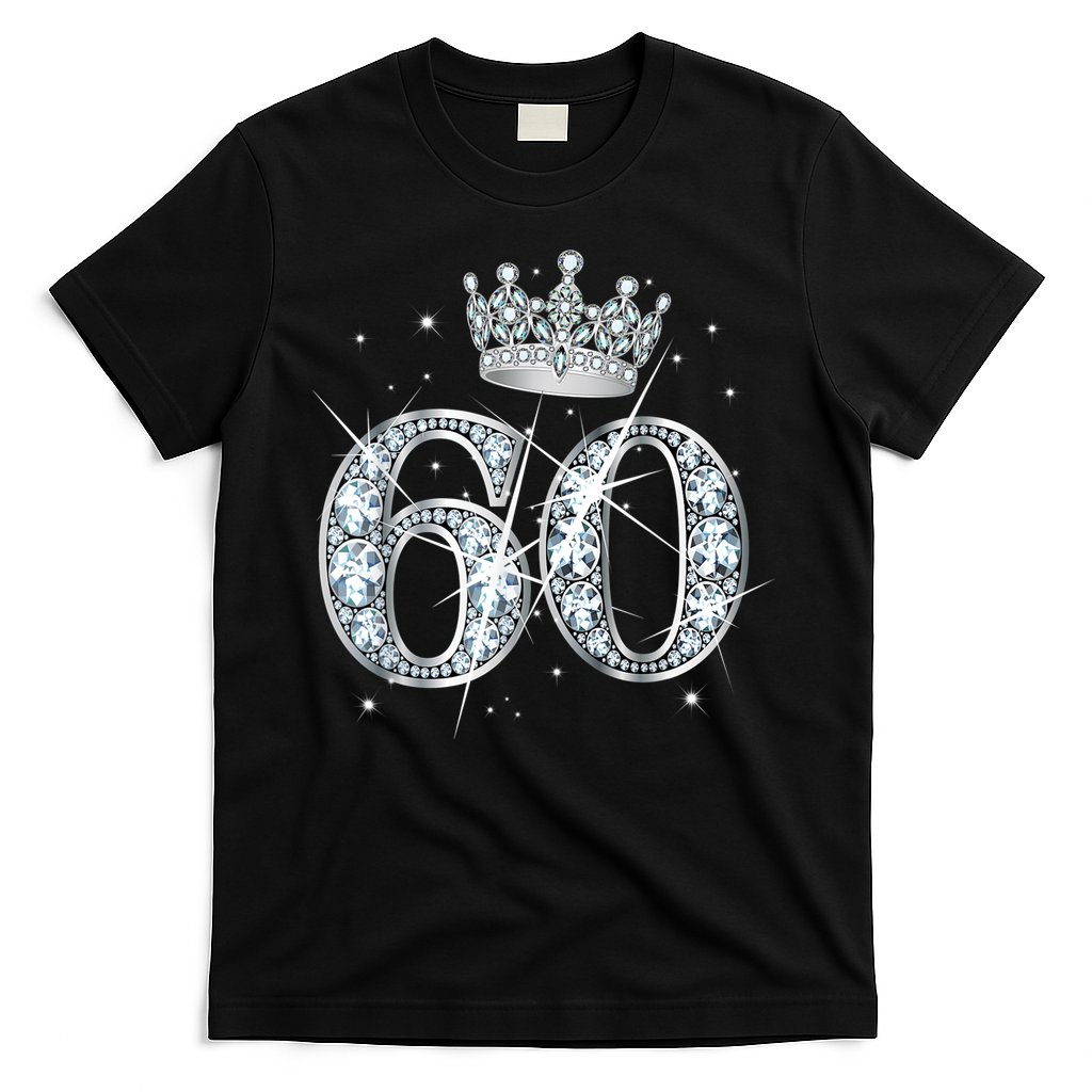 60th Birthday Queen Wo diamond crown 60 Year Old Gifts T-Shirt