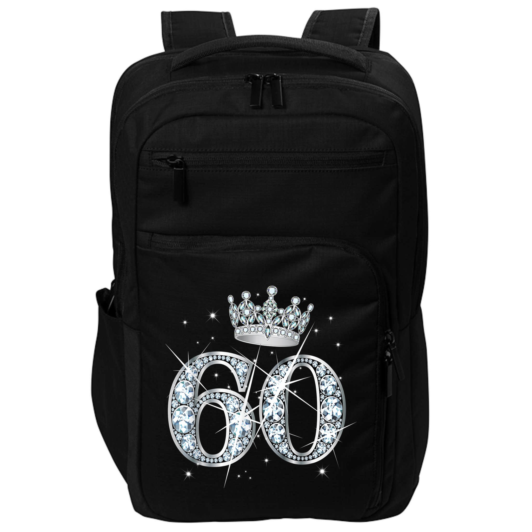 60th Birthday Queen Wo diamond crown 60 Year Old Gifts Impact Tech Backpack