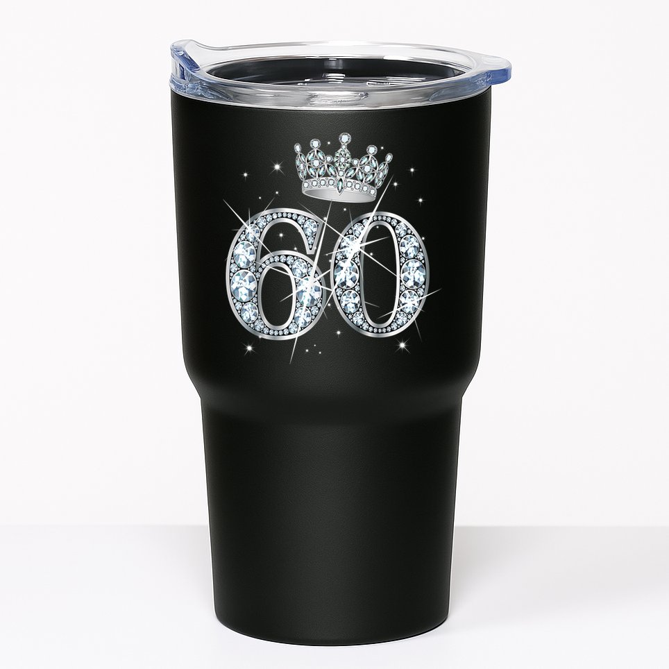 60th Birthday Queen Wo diamond crown 60 Year Old Gifts Tumbler