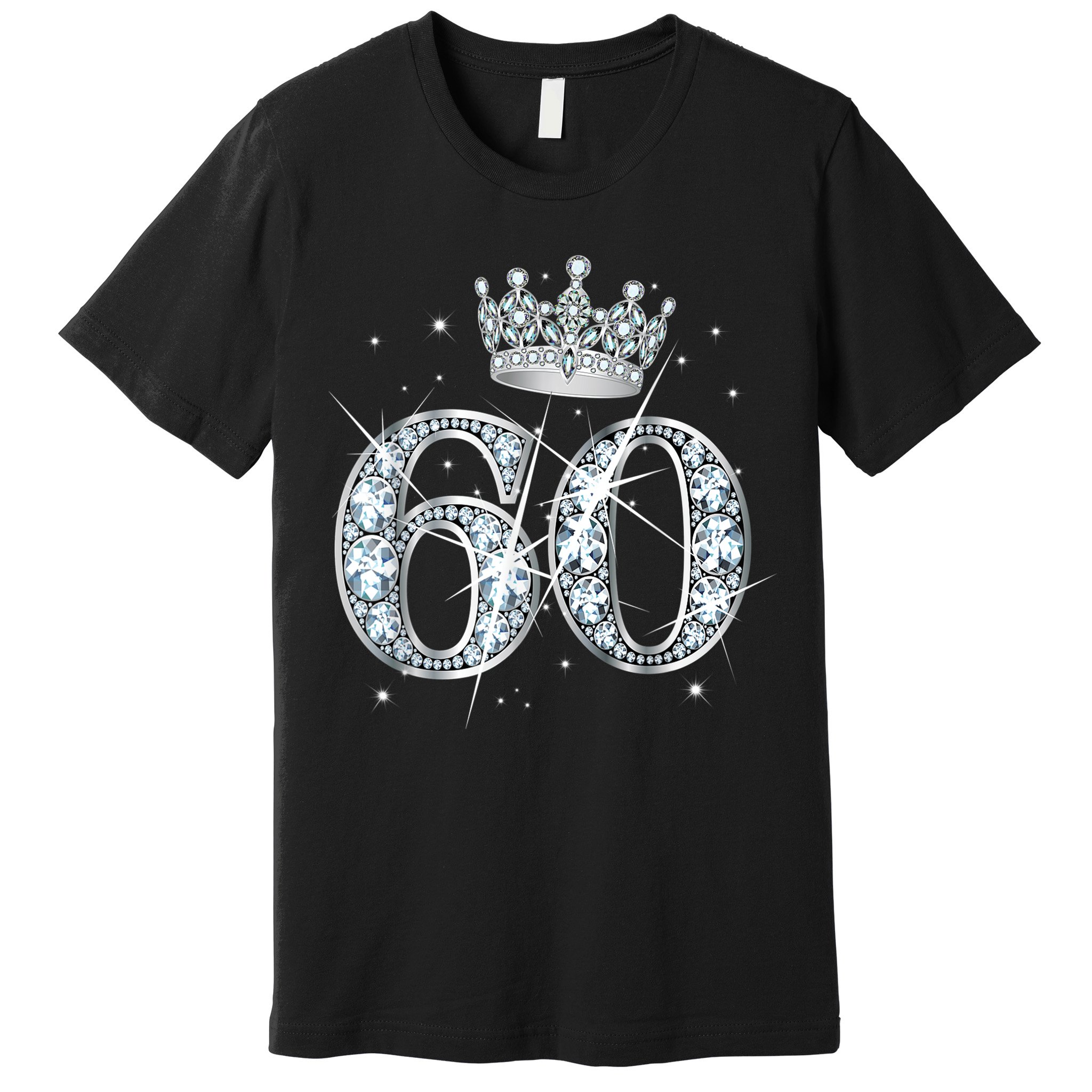 60th Birthday Queen Wo diamond crown 60 Year Old Gifts Premium T-Shirt