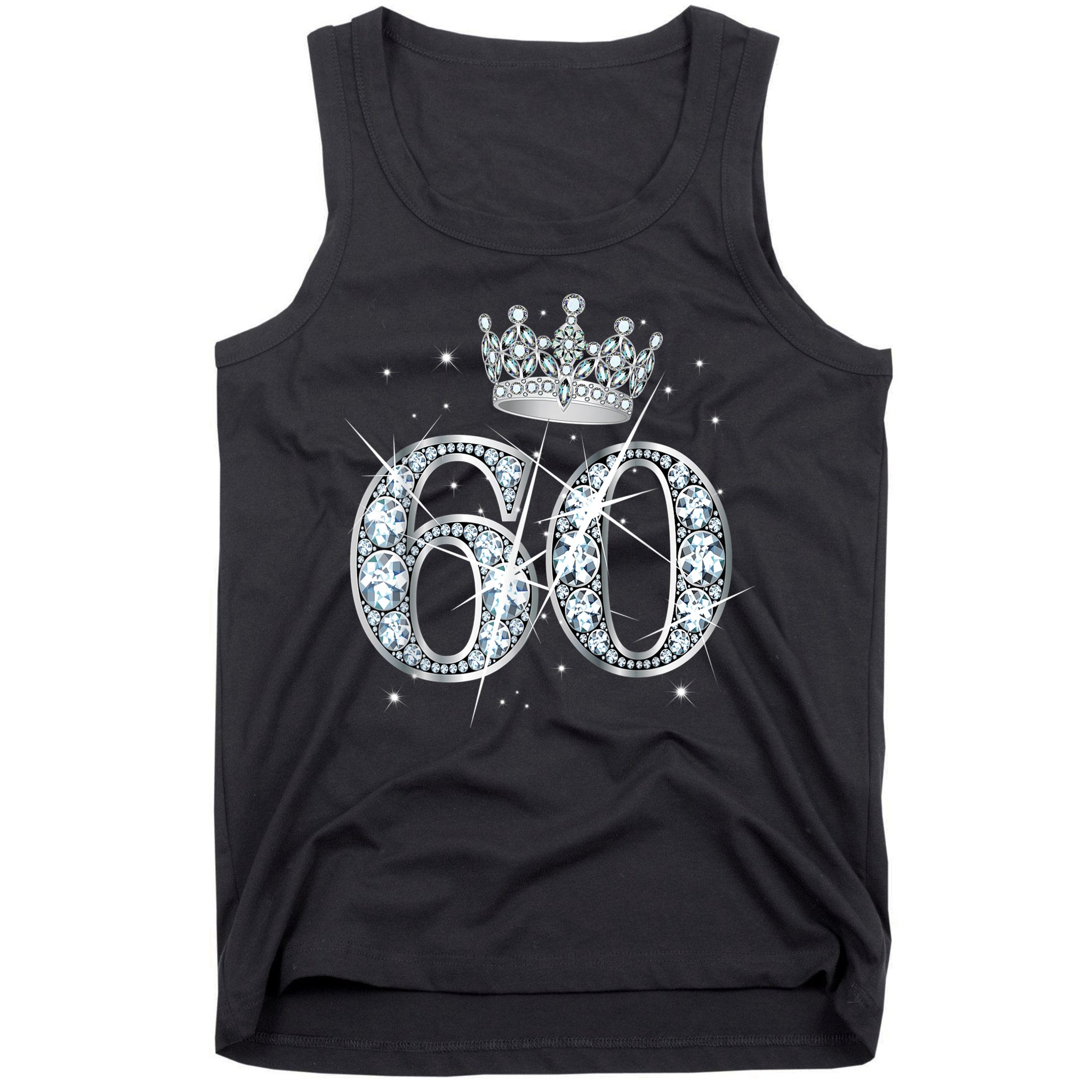 60th Birthday Queen Wo diamond crown 60 Year Old Gifts Tank Top