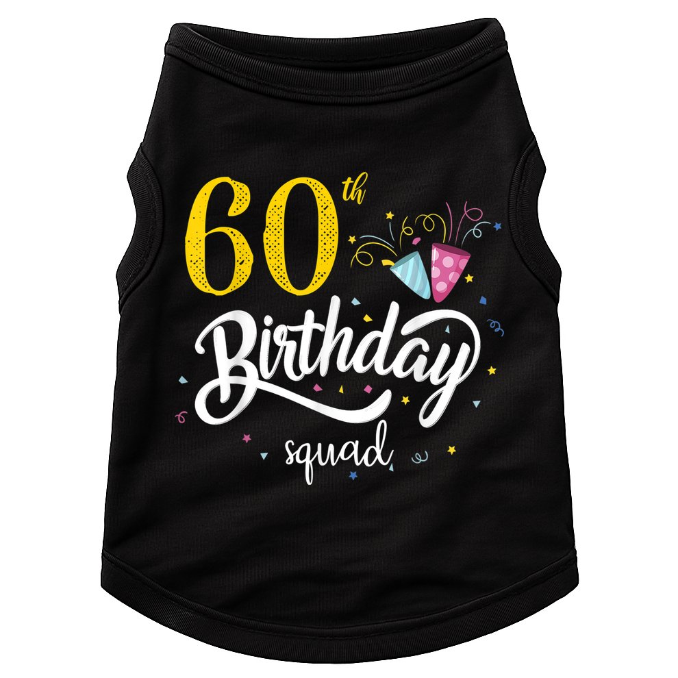 60th Birthday Squad 60 Party Crew Group Friends BDay Gift Doggie Tank