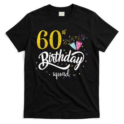 60th Birthday Squad 60 Party Crew Group Friends BDay Gift T-Shirt