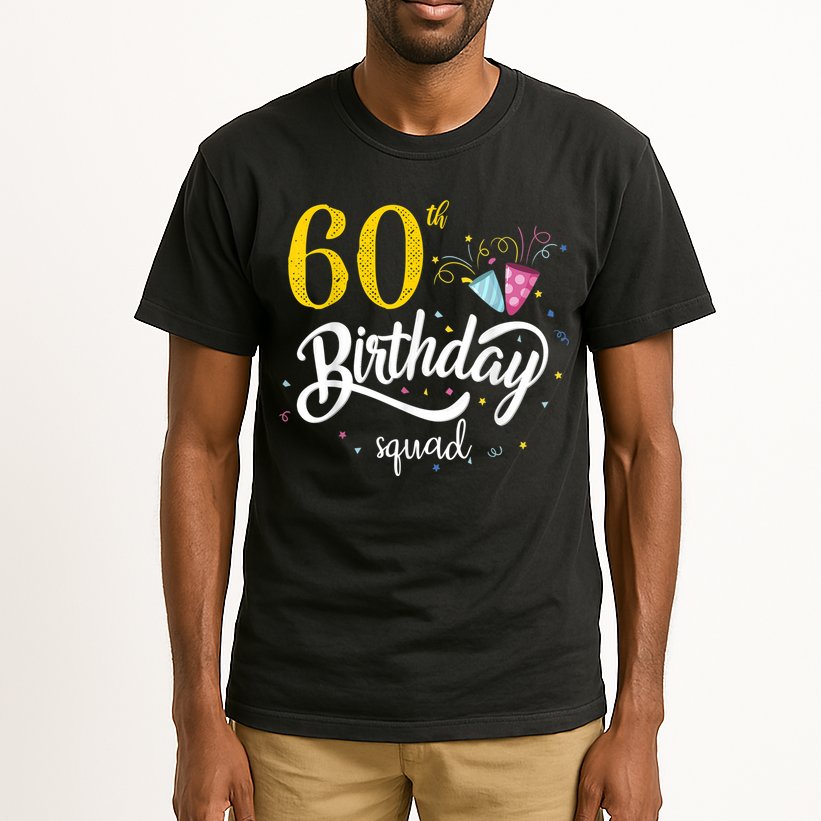 60th Birthday Squad 60 Party Crew Group Friends BDay Gift Tall T-Shirt