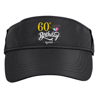 60th Birthday Squad 60 Party Crew Group Friends BDay Gift Adult Drive Performance Visor