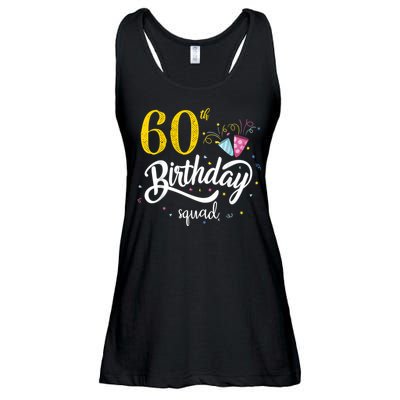 60th Birthday Squad 60 Party Crew Group Friends BDay Gift Ladies Essential Flowy Tank