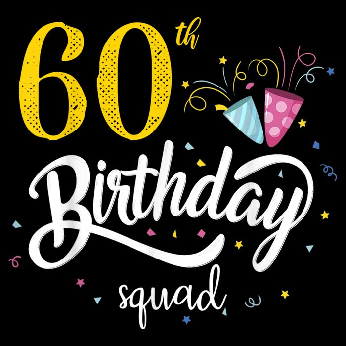 60th Birthday Squad 60 Party Crew Group Friends BDay Gift 16 in Basic Backpack