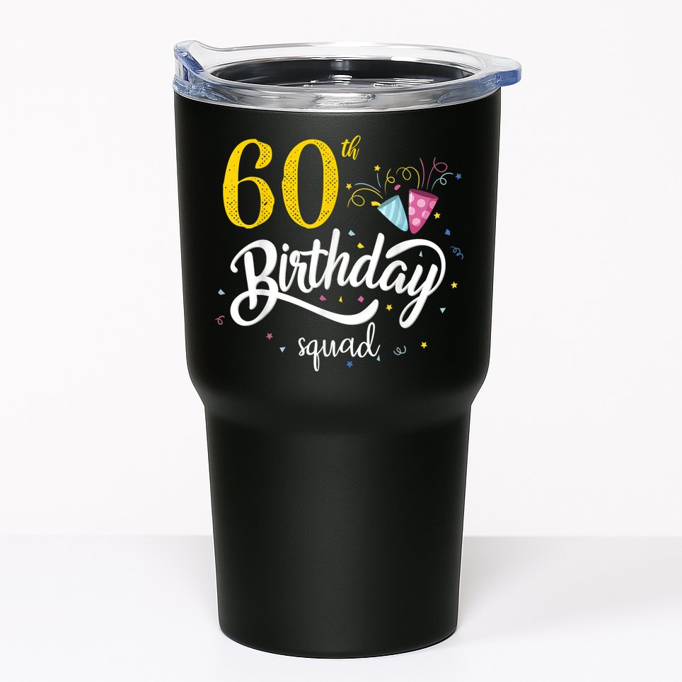 60th Birthday Squad 60 Party Crew Group Friends BDay Gift Tumbler
