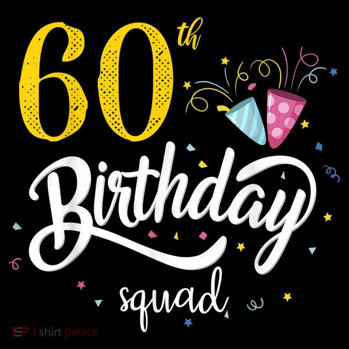 60th Birthday Squad 60 Party Crew Group Friends BDay Gift Women's V-Neck T-Shirt