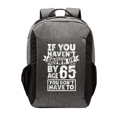 65th Birthday Saying - Hilarious Age 65 Grow Up Fun Gag Gift Vector Backpack