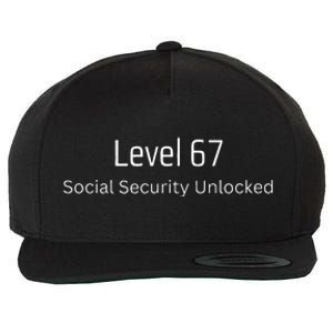 67th Birthday Social Security Unlocked Turning 67 Wool Snapback Cap