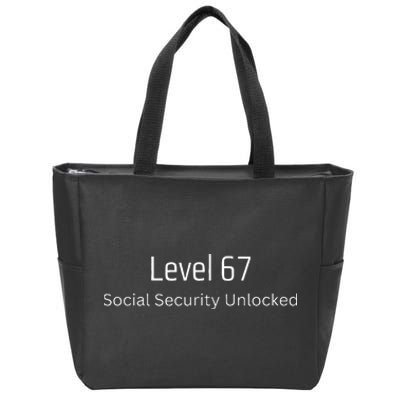 67th Birthday Social Security Unlocked Turning 67 Zip Tote Bag