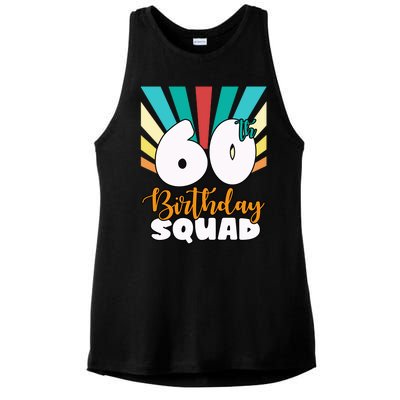 60th Birthday Squad 60 Years Old Ladies PosiCharge Tri-Blend Wicking Tank