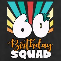 60th Birthday Squad 60 Years Old 7 Panel Mesh Trucker Snapback Hat