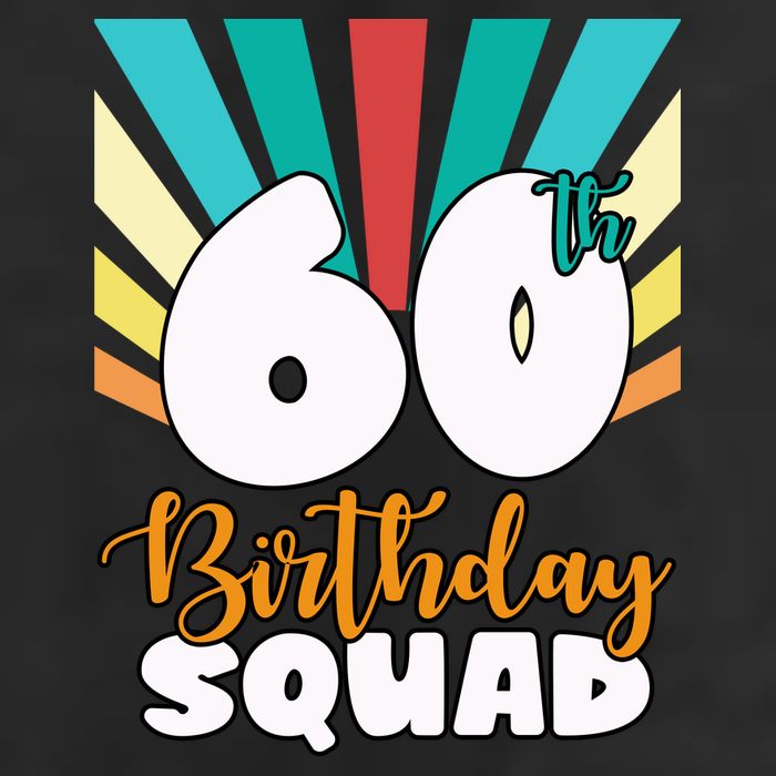 60th Birthday Squad 60 Years Old 7 Panel Mesh Trucker Snapback Hat
