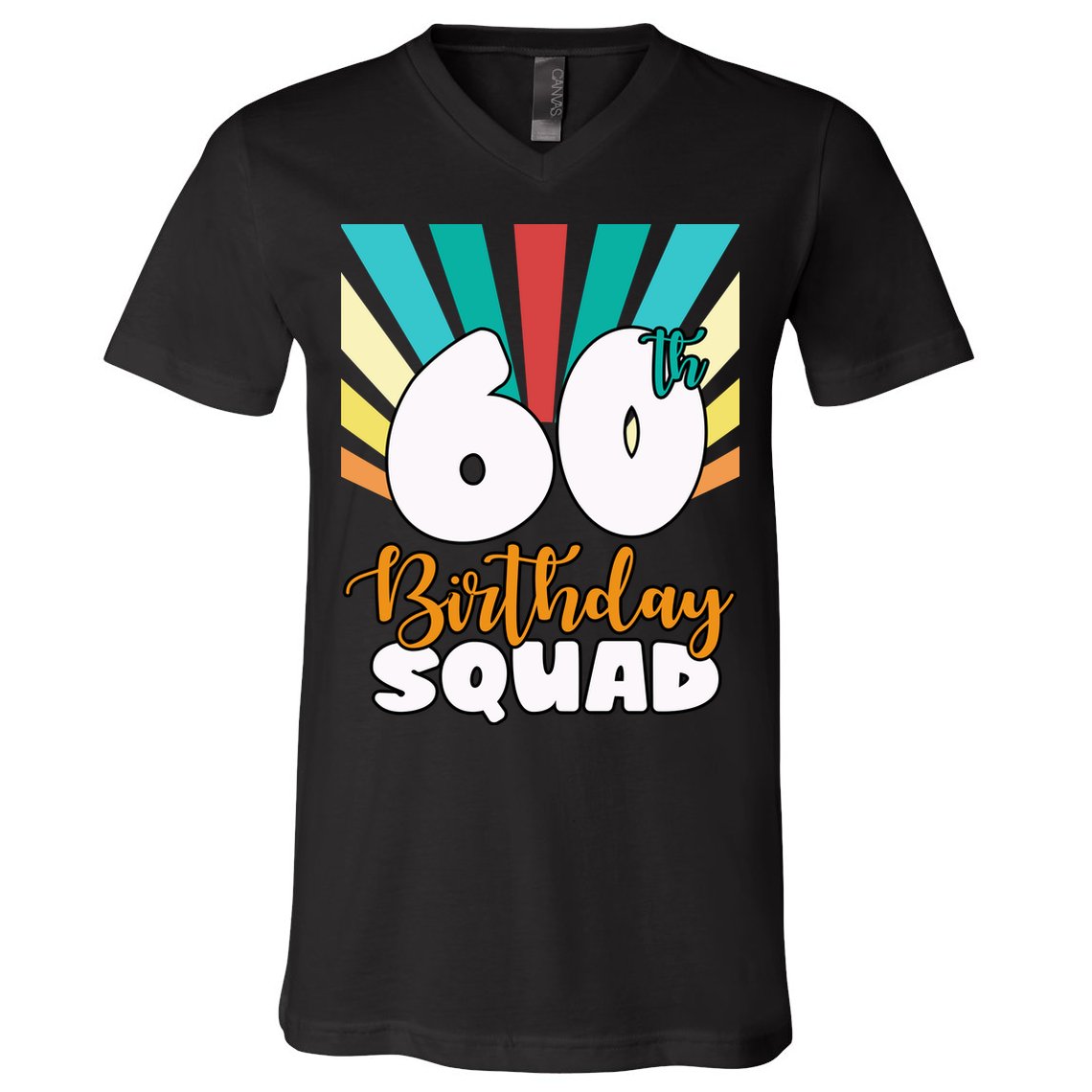 60th Birthday Squad 60 Years Old V-Neck T-Shirt