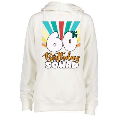 60th Birthday Squad 60 Years Old Womens Funnel Neck Pullover Hood