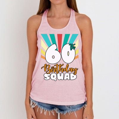 60th Birthday Squad 60 Years Old Women's Knotted Racerback Tank