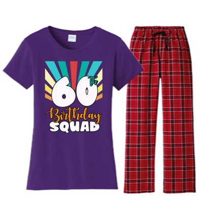 60th Birthday Squad 60 Years Old Women's Flannel Pajama Set