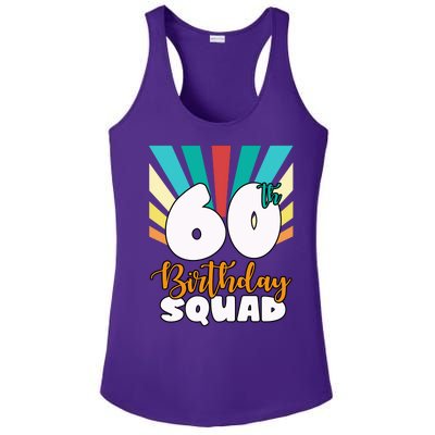 60th Birthday Squad 60 Years Old Ladies PosiCharge Competitor Racerback Tank