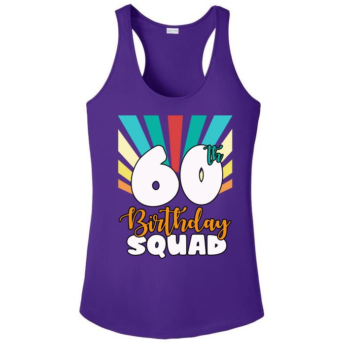 60th Birthday Squad 60 Years Old Ladies PosiCharge Competitor Racerback Tank