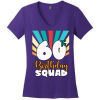 60th Birthday Squad 60 Years Old Women's V-Neck T-Shirt