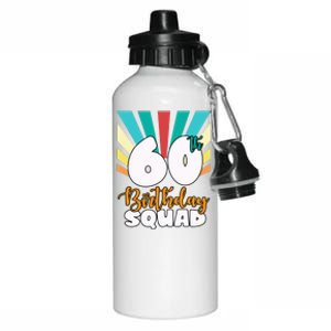 60th Birthday Squad 60 Years Old Aluminum Water Bottle