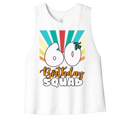 60th Birthday Squad 60 Years Old Women's Racerback Cropped Tank