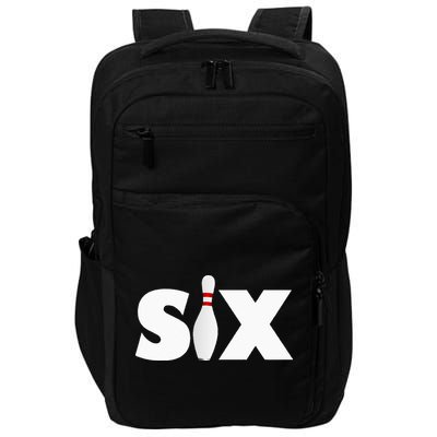 6th Birthday Six 6 Years Old Bowling Party 2013 Birthday Impact Tech Backpack