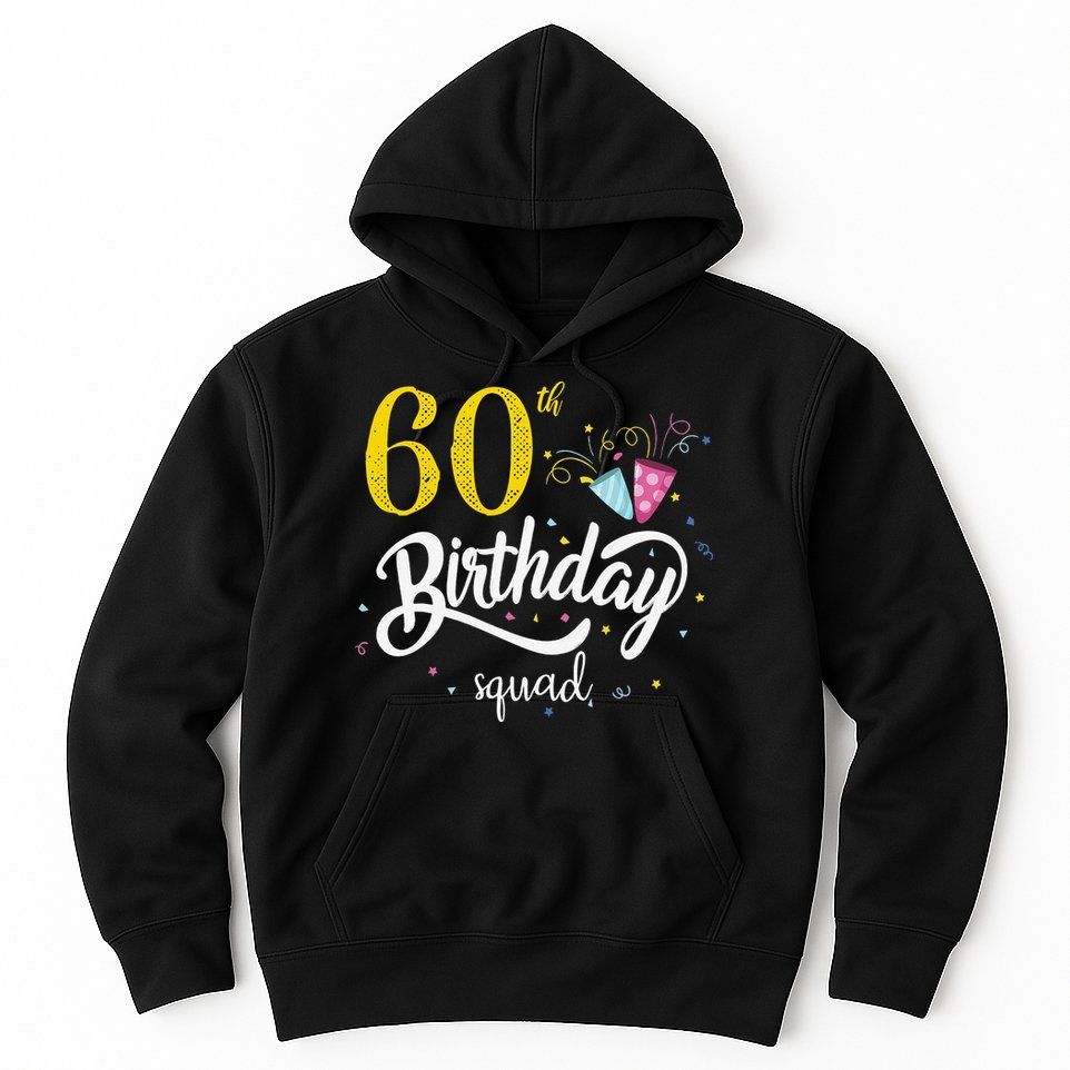 60th Birthday Squad 60 Party Crew Group Friends BDay Gift Hoodie
