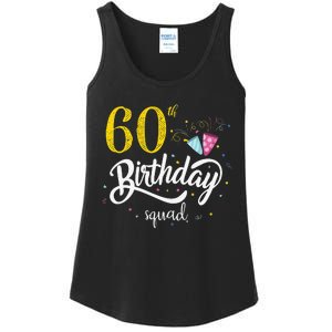 60th Birthday Squad 60 Party Crew Group Friends BDay Gift Ladies Essential Tank