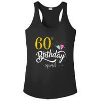 60th Birthday Squad 60 Party Crew Group Friends BDay Gift Ladies PosiCharge Competitor Racerback Tank