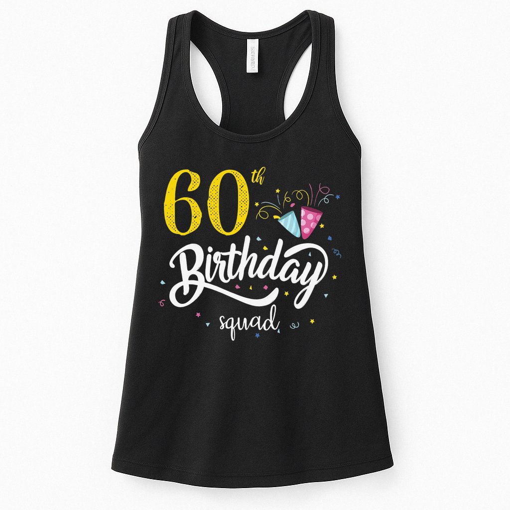60th Birthday Squad 60 Party Crew Group Friends BDay Gift Womens Tank Top
