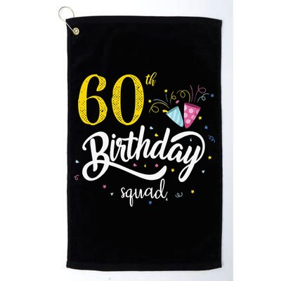 60th Birthday Squad 60 Party Crew Group Friends BDay Gift Golf Towel