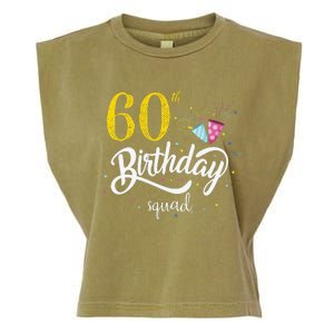 60th Birthday Squad 60 Party Crew Group Friends BDay Gift Garment-Dyed Women's Muscle Tee