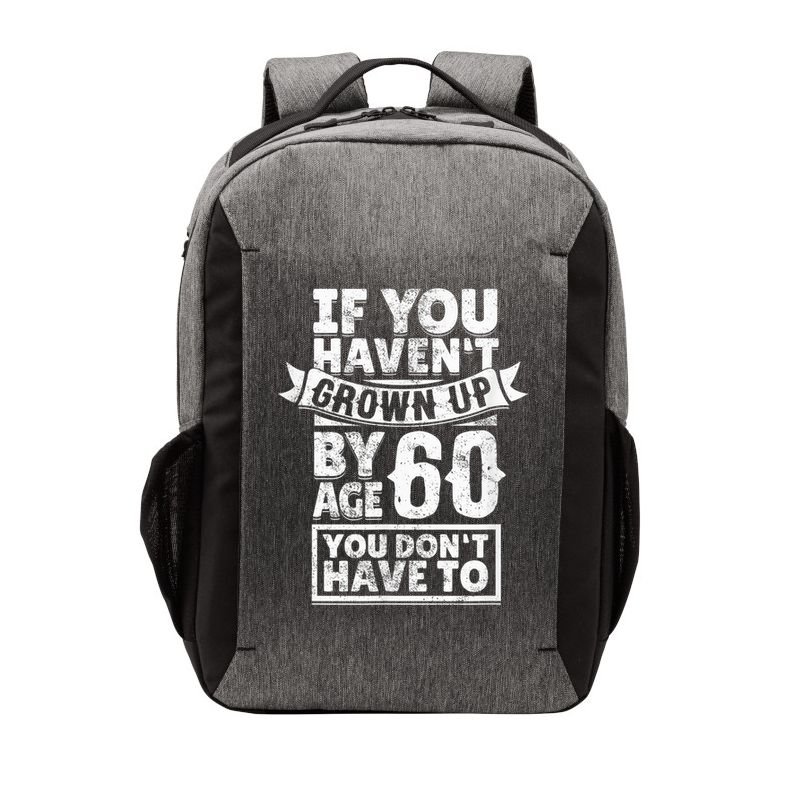 60th Birthday Saying - Hilarious Age 60 Grow Up Fun Gag Gift Vector Backpack