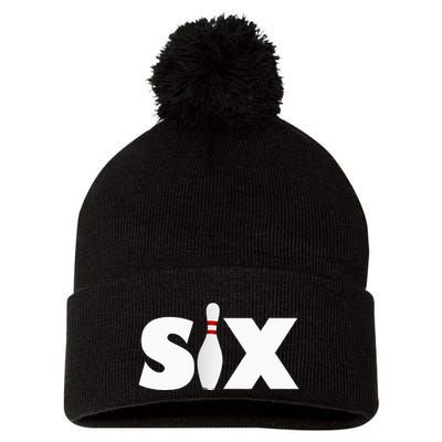 6th Birthday Six 6 Years Old Bowling Party 2013 Birthday Pom Pom 12in Knit Beanie