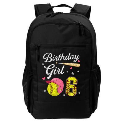 6th Birthday Softball Player Themed Six 6 Years Old Backpack