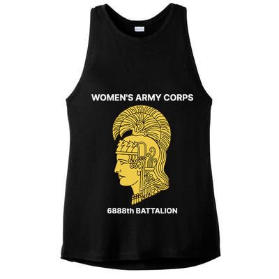 6888th Battalion Six Triple Eighth Black Female Wwii Heroes Ladies PosiCharge Tri-Blend Wicking Tank