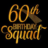 60th Birthday Squad Party Bday Yellow Gold 16 in Basic Backpack