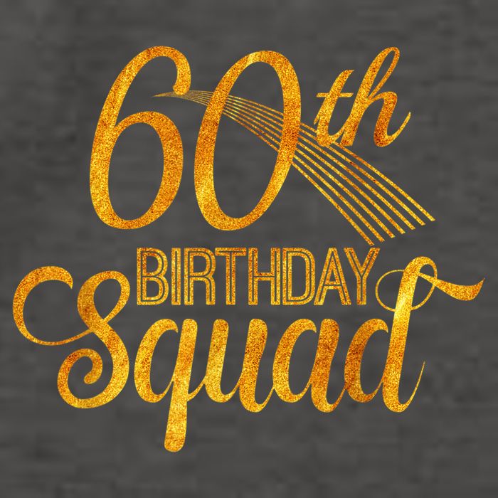 60th Birthday Squad Party Bday Yellow Gold Vector Backpack