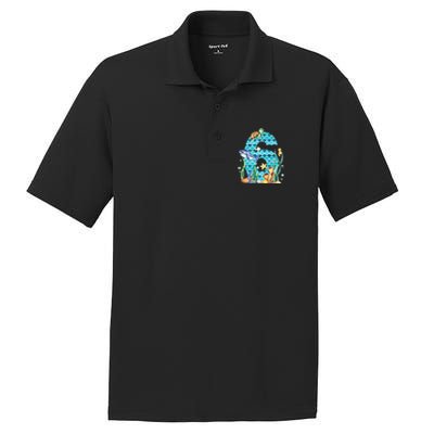 6th Birthday Sea Fish Ocean Animals Aquarium 6 Year Old PosiCharge RacerMesh Polo