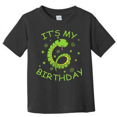6th Birthday Snake As Number Child Toddler T-Shirt